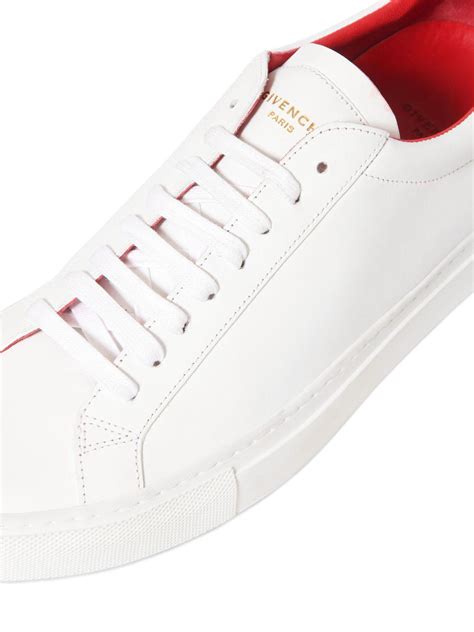 givenchy urban street white leather sneakers|Givenchy white high top sneakers.